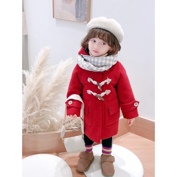 子ども服 アウター コート ダッフルコート ボアコート ロングコート 女の子 男の子 キッズ 秋冬 厚手 防寒 保温 可愛い 中綿 韓国子供服 90-110cm 送料無料