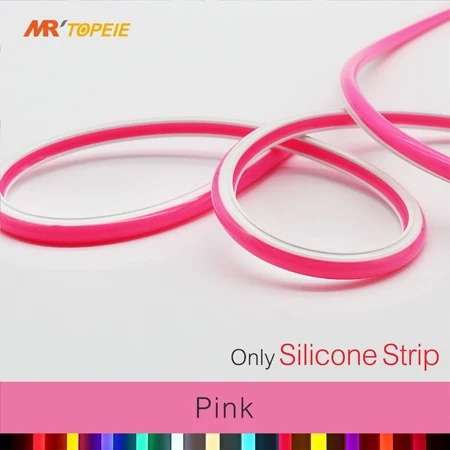 新しい再利用可能なシリコーンネオンストリップ,個別にフレキシブル,RGB,6mm,8mm,12mm,防水ip67,2021 Pink Pure silica gel 4M 12mm Width