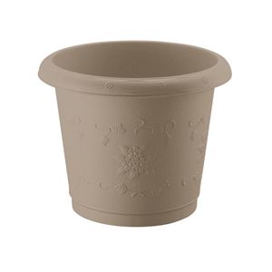 (24個セット) 丸型 植木鉢/プランター (32型 ブラウン) 約直径32cm 日本製 リッチェル ハナール (ガーデニング用品)