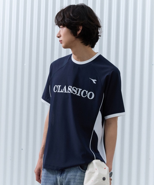 ディアドラクラシコウーブンショートスリーブピステネイビー