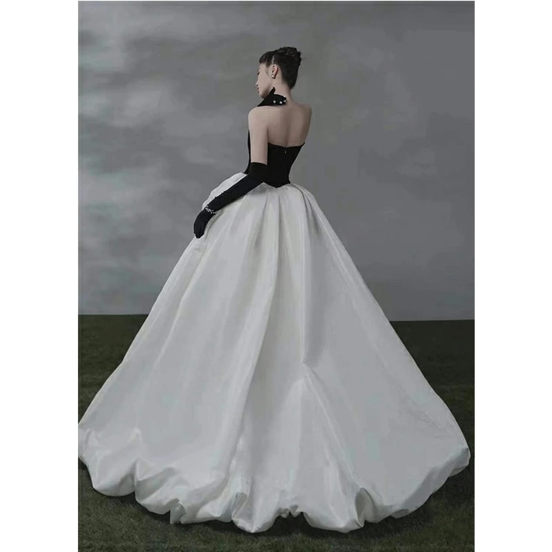 カラードレス ノースリーブ ロングドレス 刺繍 二次会 結婚式 発表会 Aラインドレス 編み上げタイプ フォーマルドレス 前撮りドレス 花嫁 イブニングドレス 豪華ドレス 撮影 演奏会 おしゃれ オシ