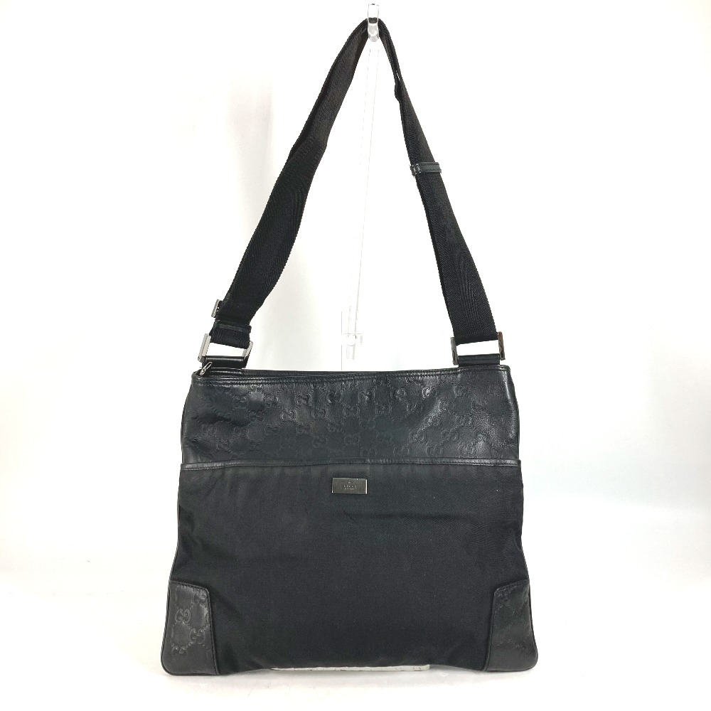 ショルダーバッグ 161822 GG グッチシマ トートバッグ 斜め掛け ポシェット カバン レザー ブラック