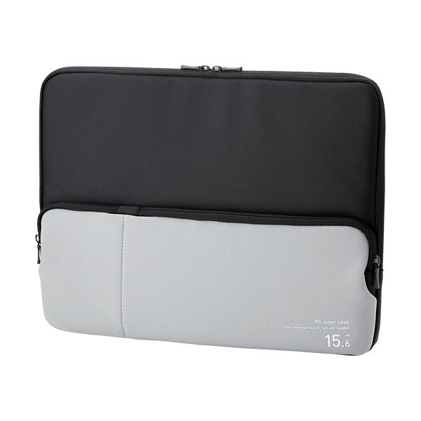 (まとめ) エレコム ポケット付きPCインナーバッグ15.6インチノートPC対応 ブラック BM-IBPT15BK 1個 (×5セット)