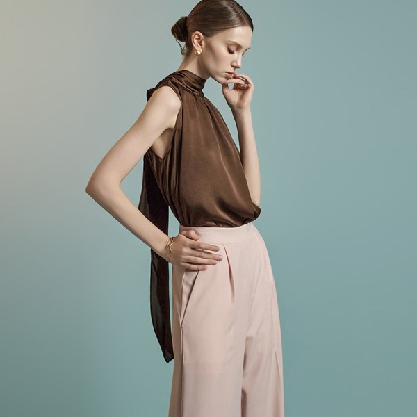 B2250 スカーフ ホルターネック ブラウス