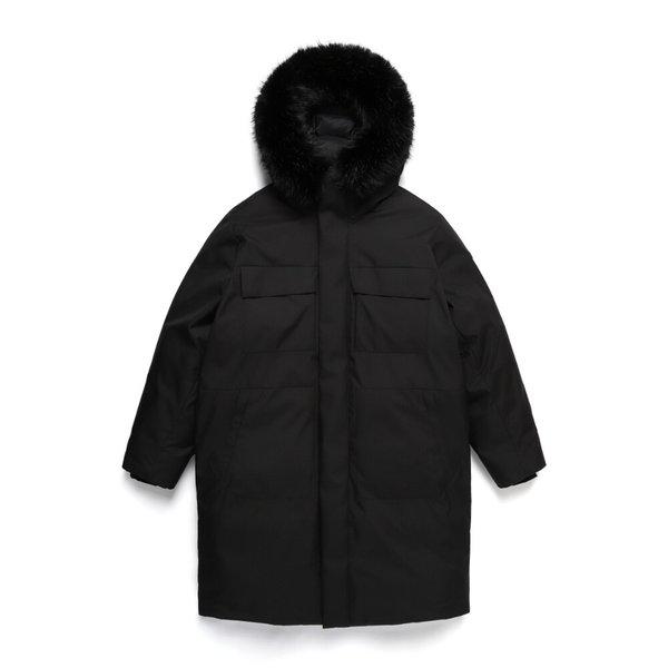 N244MDW340 アトラスロング丈グースダウンジャンパー カーボンブラック