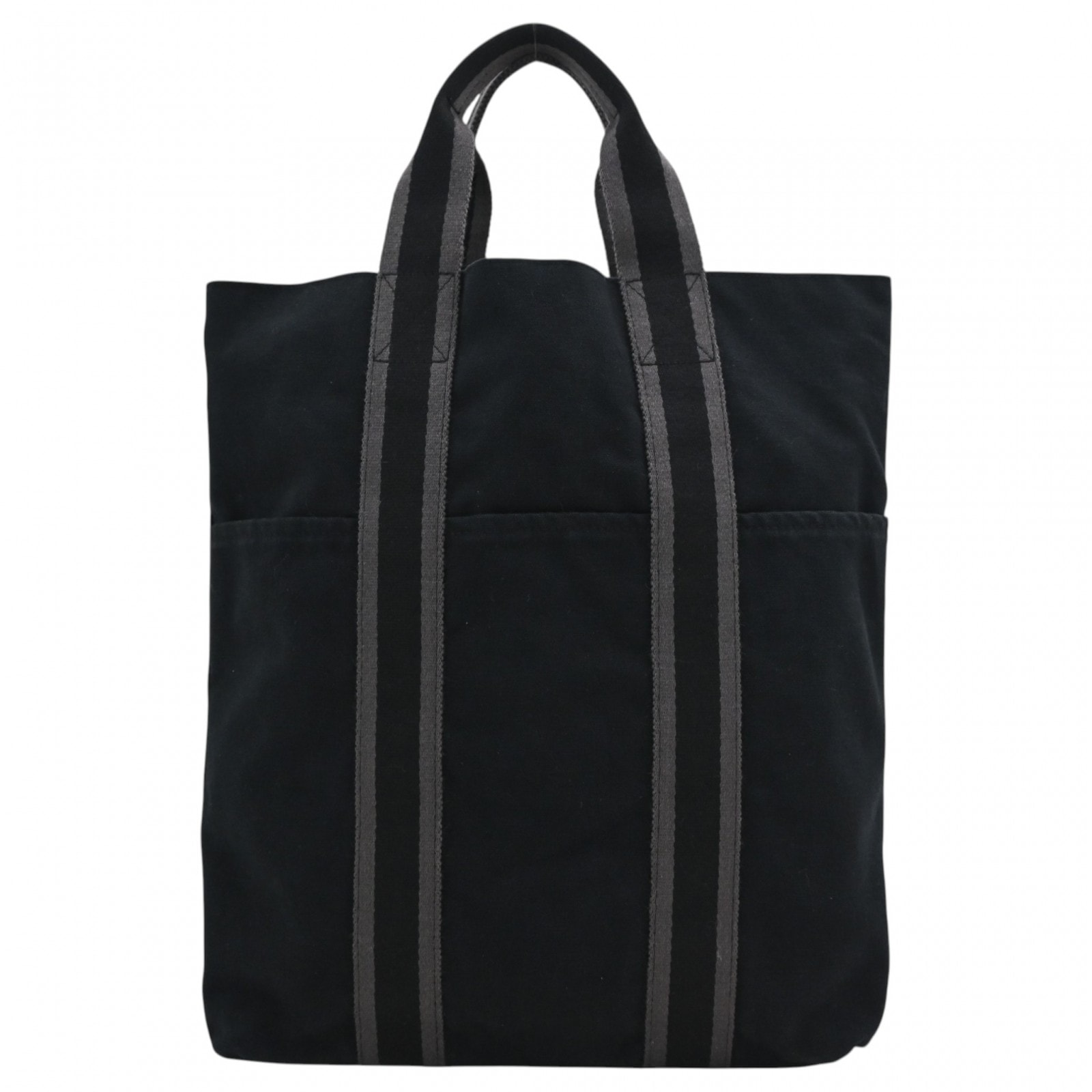 【中古】エルメス フールトゥ カバス トート トートバッグ ハンドバッグ ブラック Bランク he1010hs