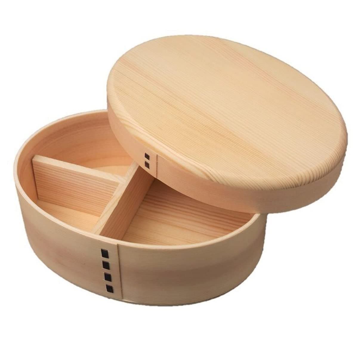 J-kitchens わっぱ 一段 弁当箱 17.5×13×6.8cm 丸みアール仕上げ 日本製 Current model