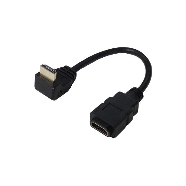 (まとめ)変換名人 HDMI L型ケーブル延長20(下L) HDMI-CA20DL(×5セット)