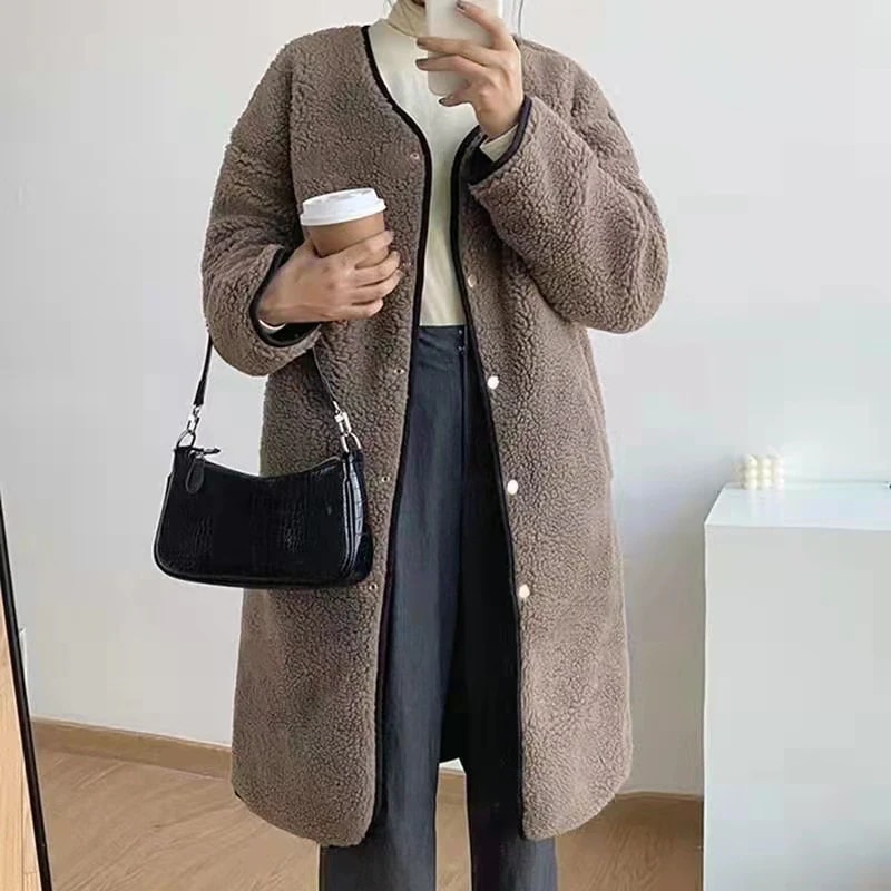 入庫キルティングコートボアコートミドル丈レディースリバーシブルコート抜き襟ノーカラーキルトコートあたたかいパイピングボア防寒