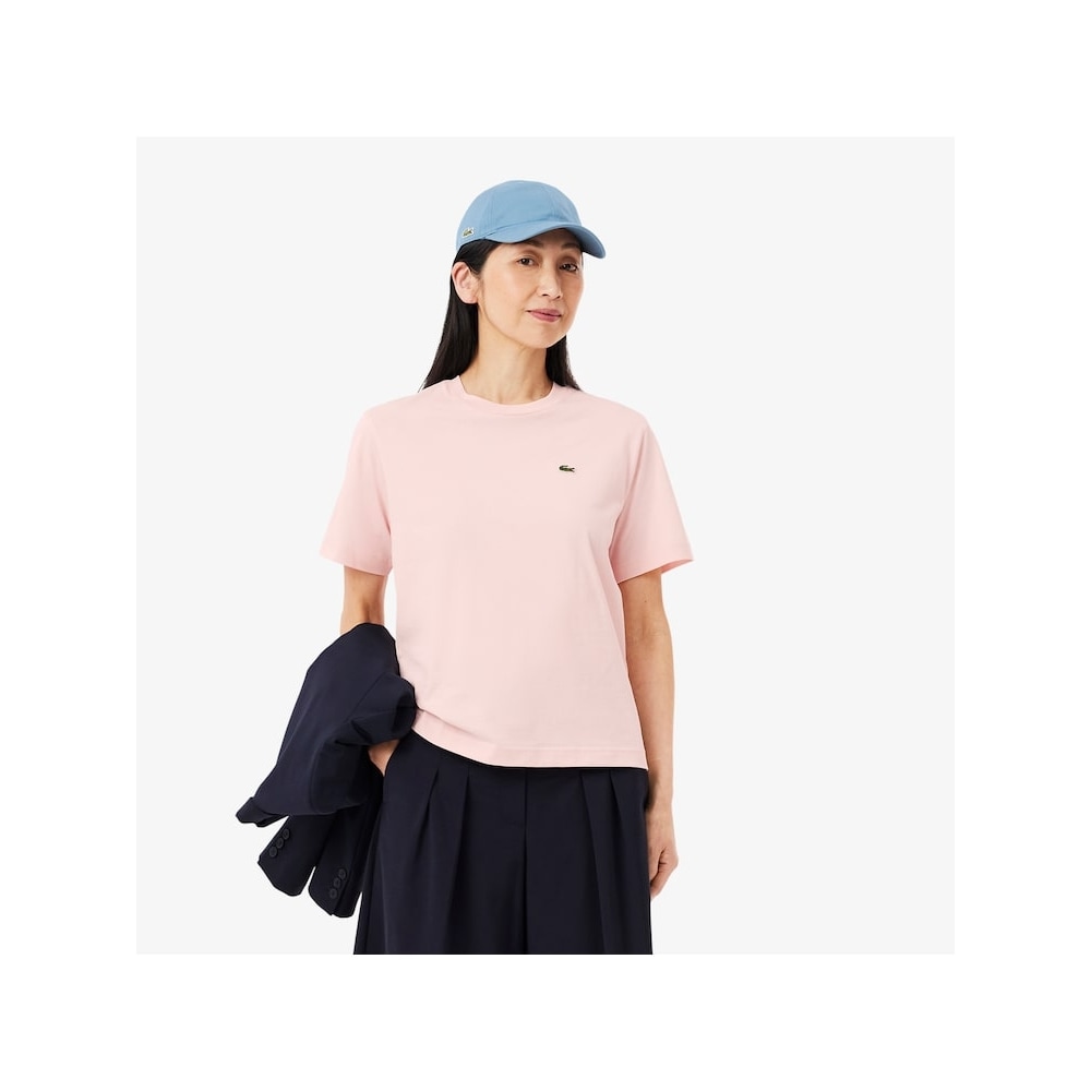 LACOSTE 女性用リラックスフィットベーシックショートスリーブ T シャツ TF7215-55G ADY Q2NTF7215-55GADY