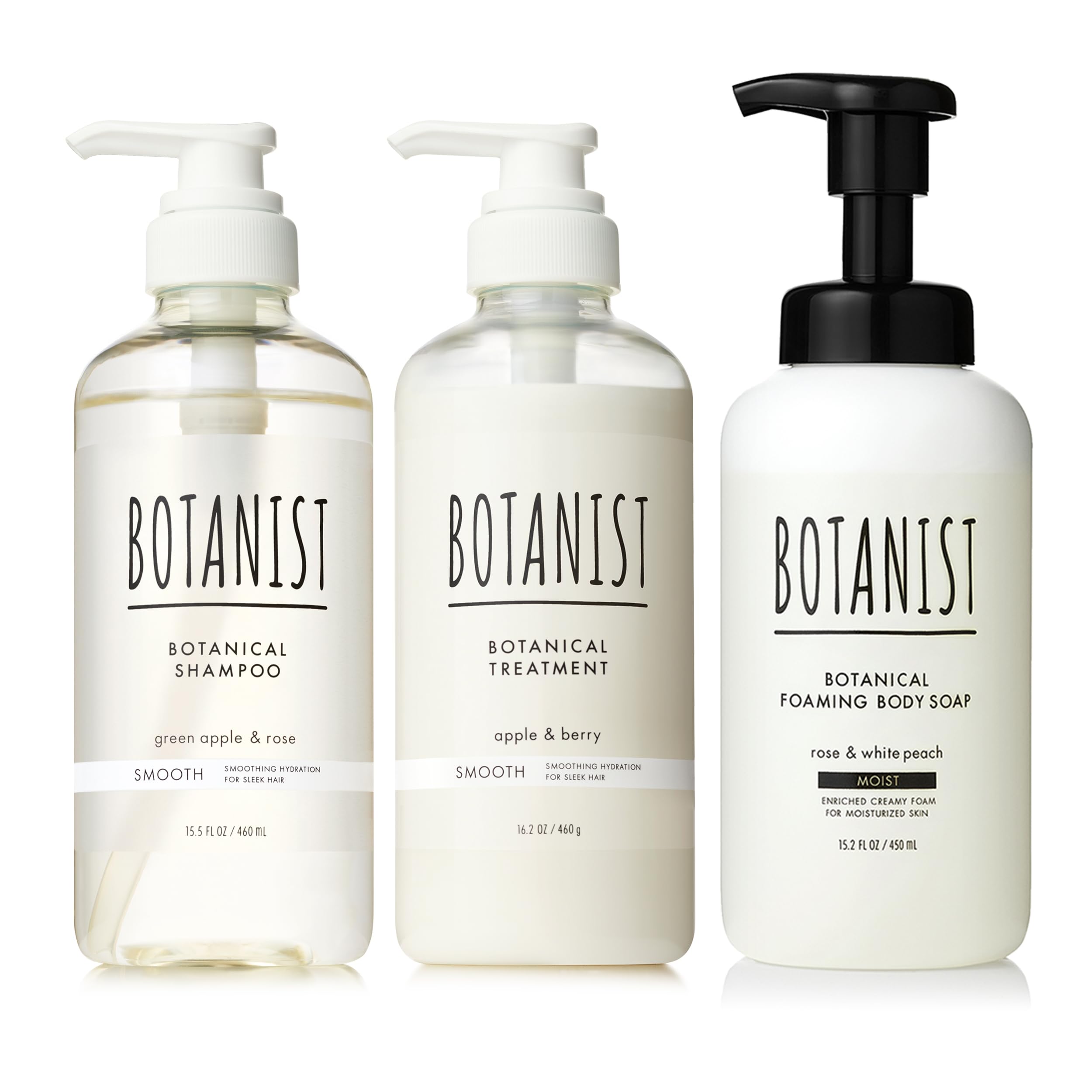 BOTANIST ボタニスト シャンプー トリートメント ボディーソープ 泡 3点セット スムース × モイスト