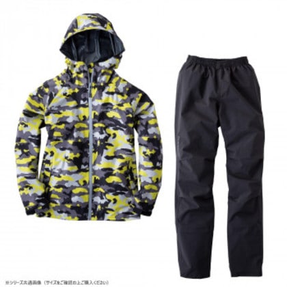 イーブンリバー ストレッチレインスーツ イエローカモ(11) サイズ:5L ME300