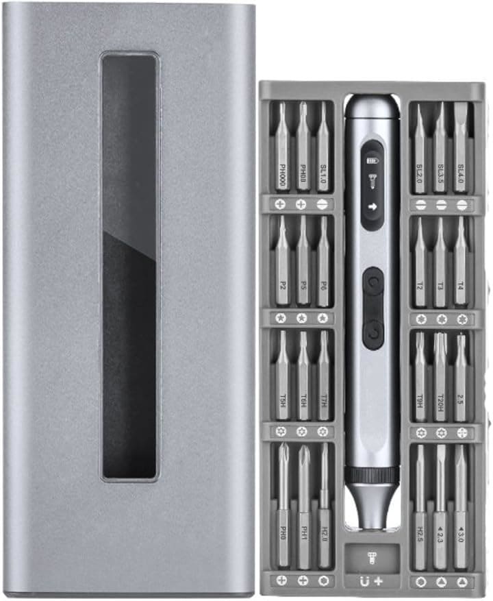 新開発精密ドライバーセット 電動 52in1 電動ドライバー 小型 ペン型 充電式 48磁気ビット ピンセット バール付属 LEDライト付き Type-C急速充電 スマホ タブレット 5,487円
