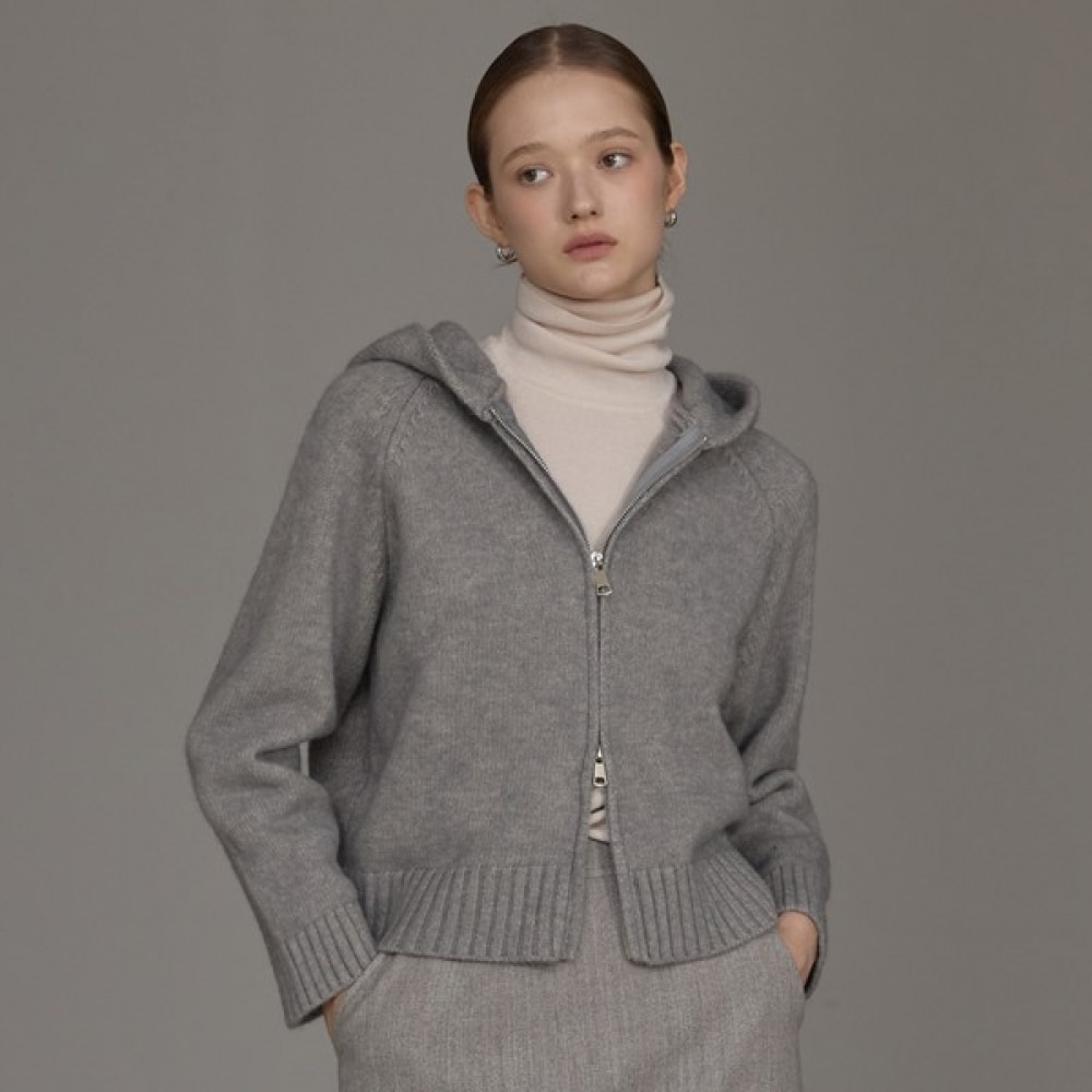 (リアーナニューヨーク) ベーシックジップアップニットカーディガン