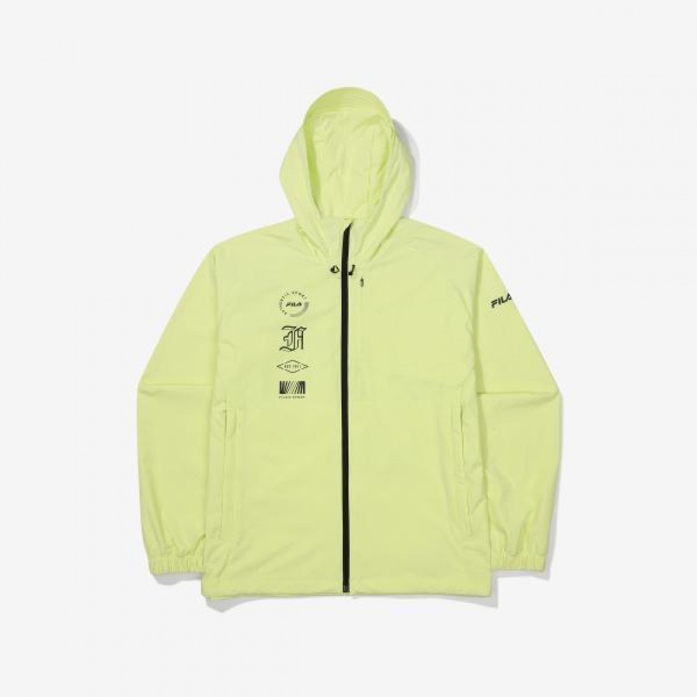 휠라 FILA グラフィックストレッチフードウィンドブレーカー