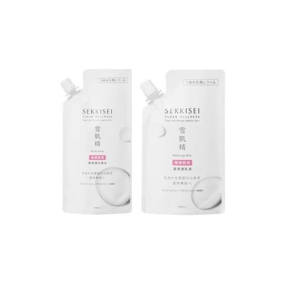 雪肌精　クリアウェルネス　ピュア　コンク　SS　化粧水　170mL + リファイニング　ミルク　SS　120ml　レフィルセット