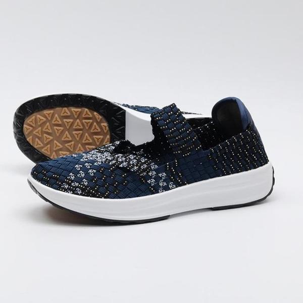 女性用ウーブンスリッポンスニーカー