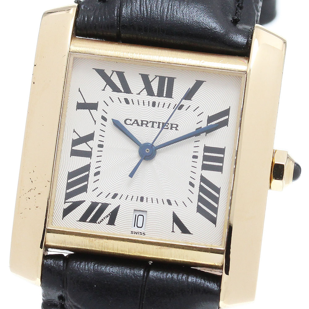 カルティエ CARTIER W5000156 タンクフランセーズLM K18YG デイト 自動巻き メンズ _860009【中古】 435,555円
