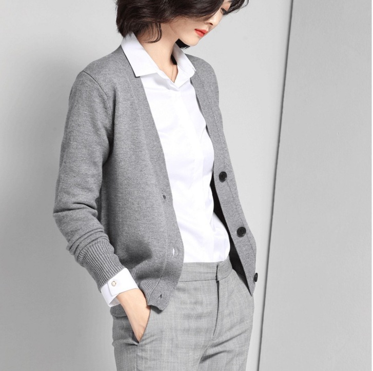 カラバリ豊富カーディガン 長袖ニットカーディガン カラーバリエーションカーディガン カジュアルニットセーター トップス アウター ニットソー セーター カーディガン 上着 ショート ショート丈 袖あり 5,737円