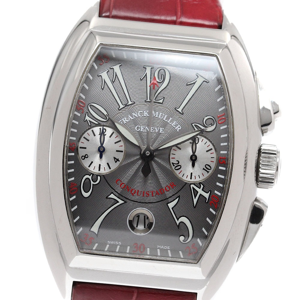 訳あり フランクミュラー FRANCK MULLER 8005CC コンキスタドール クロノグラフ 自動巻き メンズ _849095【中古】
