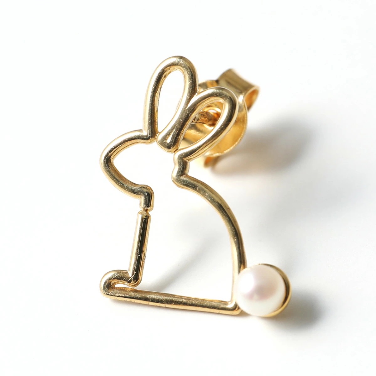 ALIITA アリータ ピアス CONEJITO PERLA EARRING SINGLE レディース 片耳販売 うさぎ パール アクセサリー J1000/YELLOW-GOLD-9KT