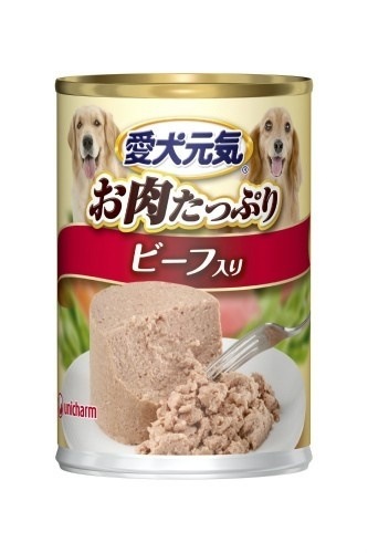 （まとめ買い）愛犬元気缶 味わいと健康プラス ビーフ 375g 犬用缶詰 ドッグフード [x24]