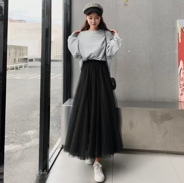 スカート チュールスカート ロング丈 フレア デザイン ウエストゴム 美ライン ニュアンス チュール シフォン 裏地 カラバリ かわいい 大人可愛い きれいめ シンプル カジュアル 大人 上品