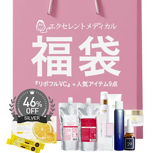 福袋 2024 - 2025 HAPPY BAG 銀の福袋 サプリ1点＋人気アイテム9点 合計10点 数量限定 スキンケア コスメ レディース お得度は桁違い 年末大感謝福袋