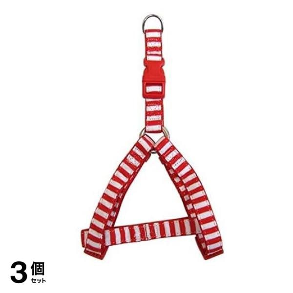 岡野製作所 ストライプ ハーネス #15 レッドホワイト 1個入 3個セット