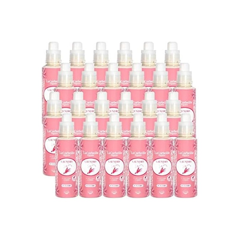 ラ コルベイユ 柔軟剤 オーガニック 本品 オーキッドの香り 600ml 洗濯 部屋干し ノンシリコン 天然植物由来 ランドリー 公式 24本セット
