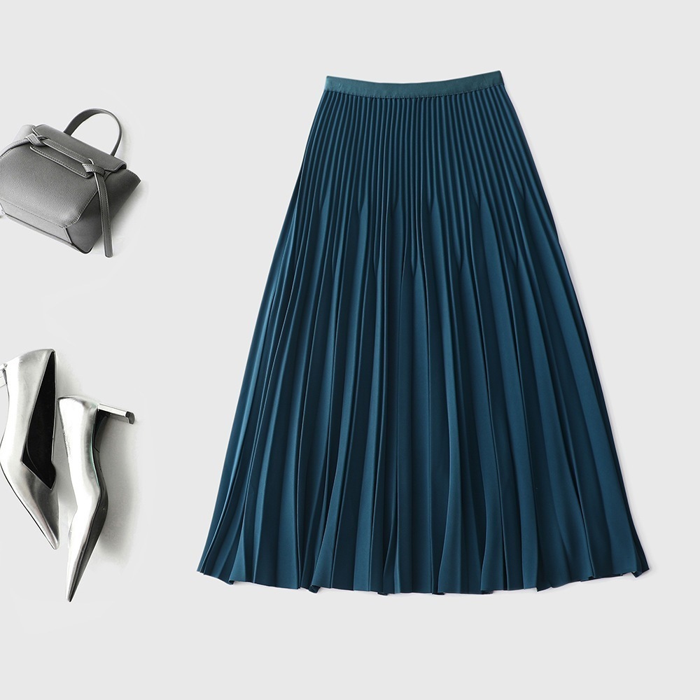 流れる美3d立体プリーツプリーツスカート ドレープ着痩せアコーディオンロングスカート