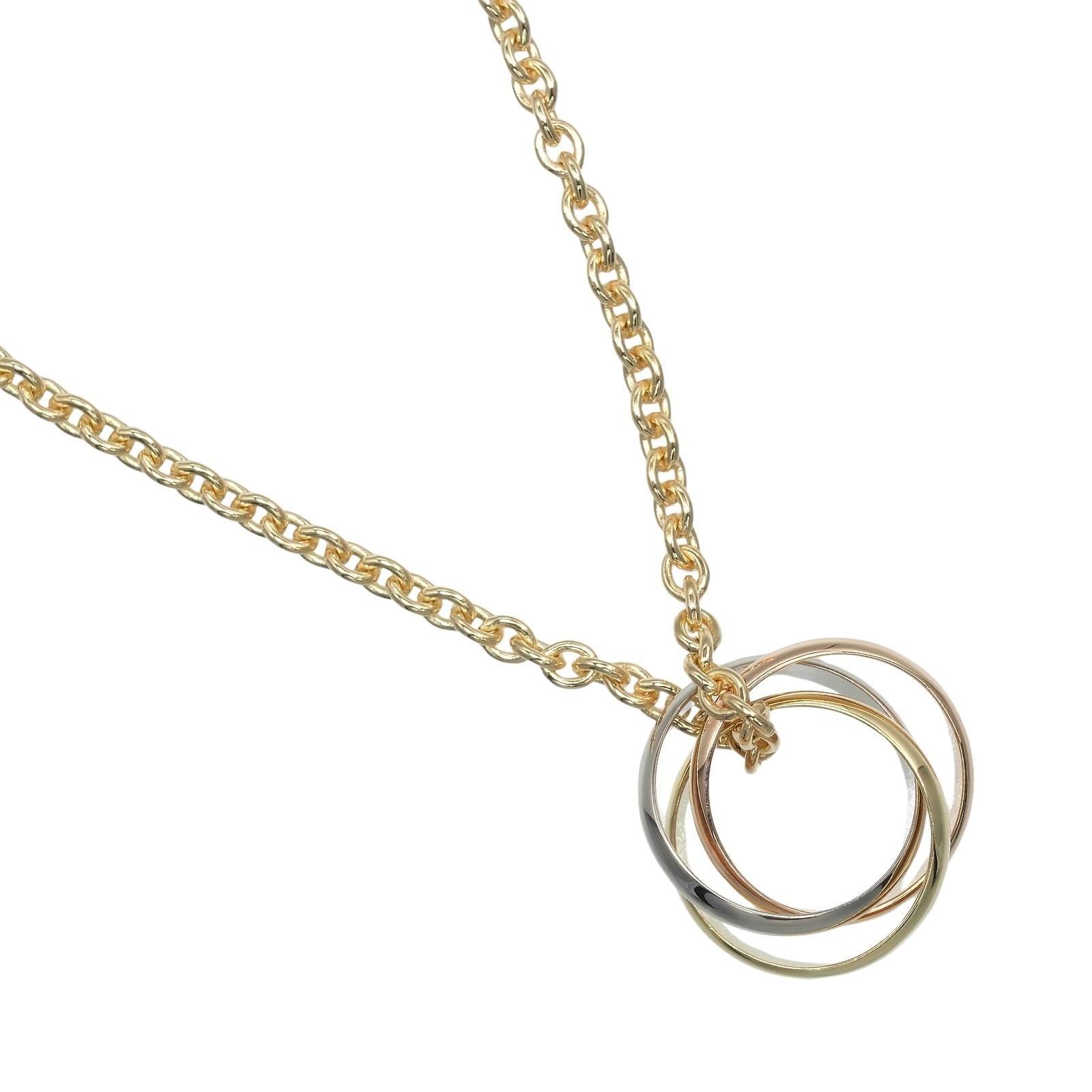 トリニティ ネックレス K18ゴールド（YG×PG×WG） 約8.75g レディース 中古品 Aランク