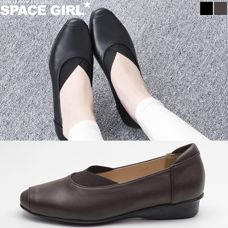 クロススパンバンディング靴ローファーフラットウェッジヒールレディースカジュアルシューズ