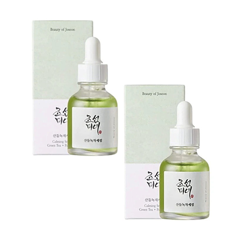 [1+1] カーミングセラム 緑茶+パンテノール 30ml 2個
