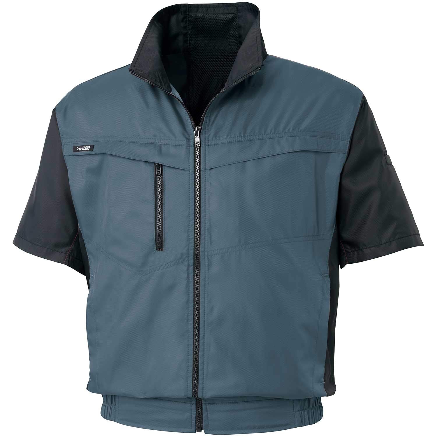 【全国送料無料】 サンエス(SUN-S) 空調風神服 半袖ブルゾン KU95950 グレー L 【服のみ】