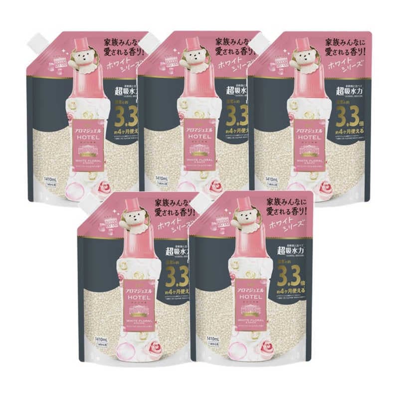 P＆G　(ケース販売) レノア アロマジュエル ホワイトフローラル＆サボンの香り つめかえ用 超特大サイズ 1410ml×5個