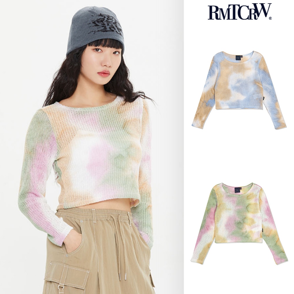 【ROMANTIC CROWN】 TIE DYE CROP KNIT