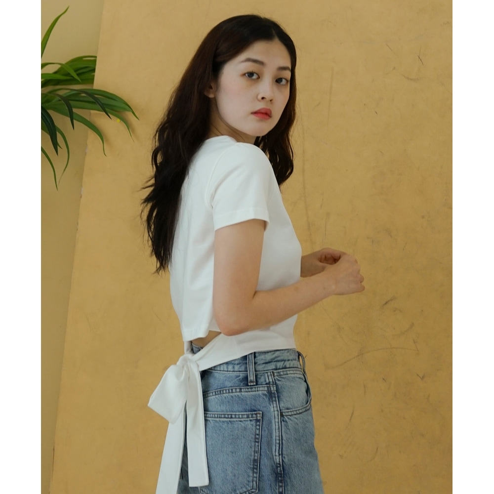 LARTIGENT MTOF2 リボンTシャツ(ホワイト)