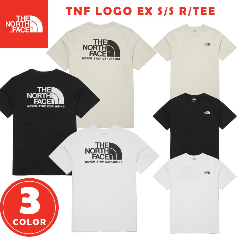 韓国正規品保証 関税負担なし NT7UN01 TNF LOGO EX S/S R/TEEデイリー 基本 着装 男子 女子 人気 韓国 ファッション 男女共用 アウトドア