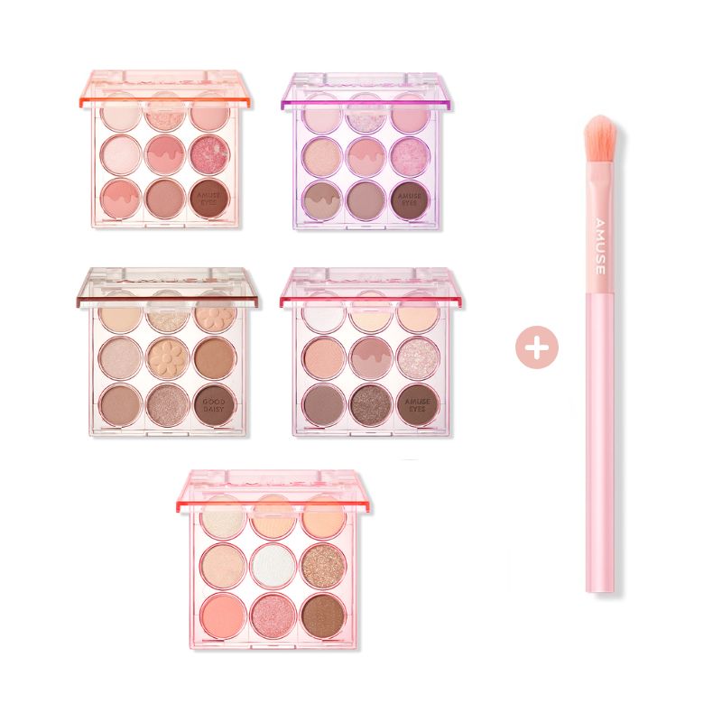 [WonYoung pick/新作] アイカラーパレット, 5色+アイシャドウブラシ