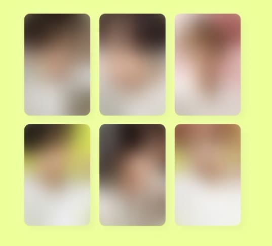 [6枚コンプ] NCT WISH COLOR X SMSTORE COLOR PALETTE INVITATION EVENT トレカフォトカード