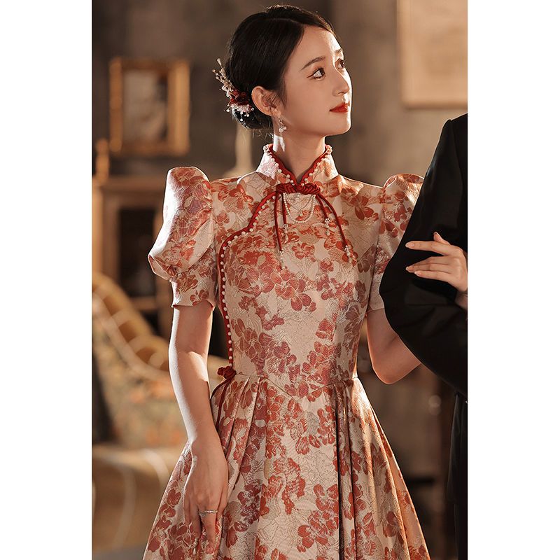 風の乾杯のドレスの花嫁の結婚式のエレガントな気質の婚約ドレスは毎日着用できます 母の日 プレゼント