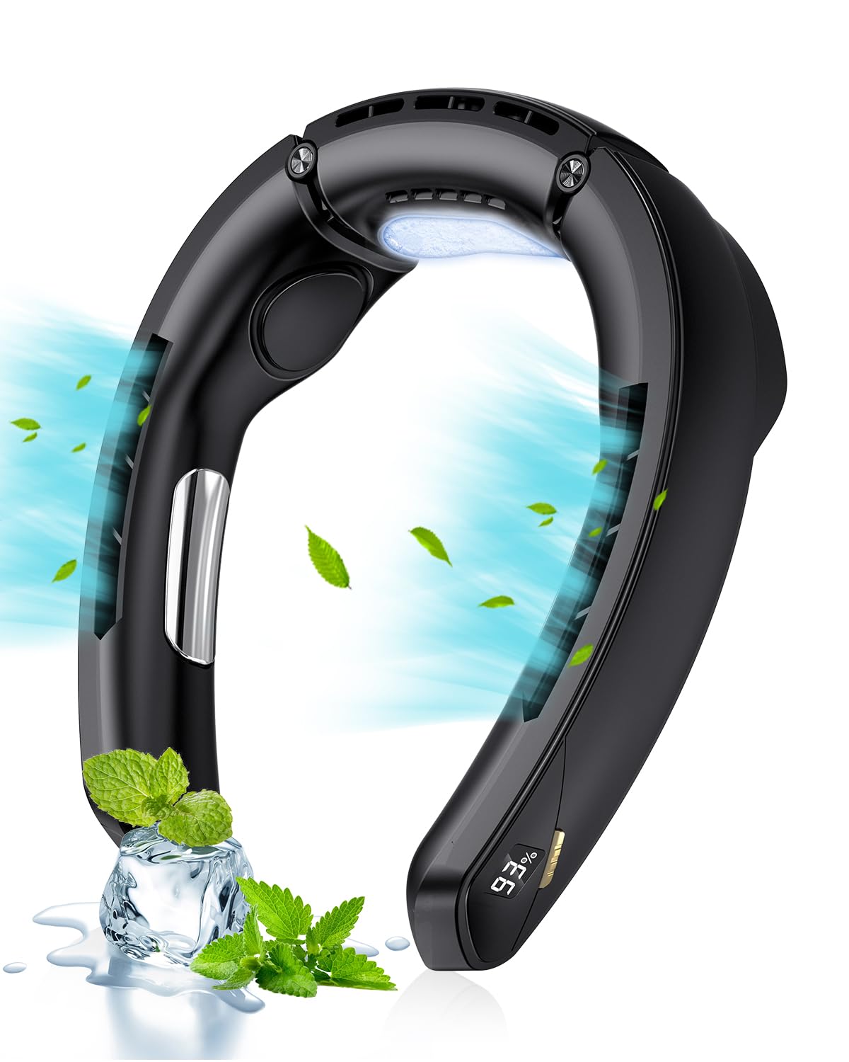 【冷却プレート&2025年夏新型】JUUE ネッククーラー 首掛け扇風機 携帯扇風機 風量無段階調節 半導体冷却 瞬間冷 LEDディスプレイ表示 Type-C充電 4000mAh大容量バッテリー 長時 5,330円