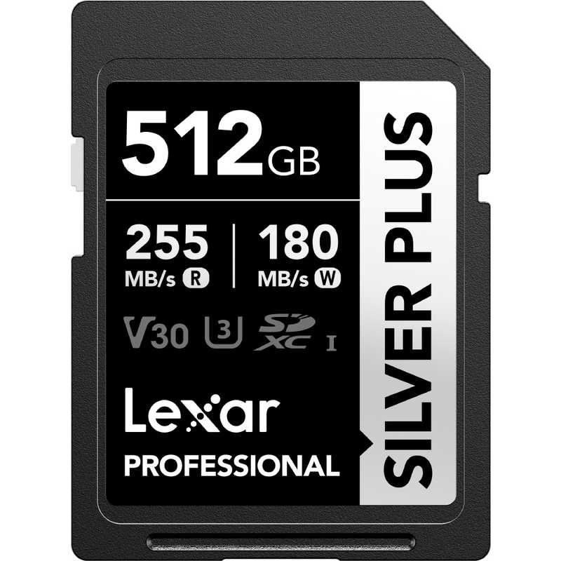 SDXCカード Professional SILVER PLUSシリーズ V30 UHS-I U3 読出速度 最大255MB/s ［512GB］ ［512GB］　LSDSIPL512G-BNNPJ