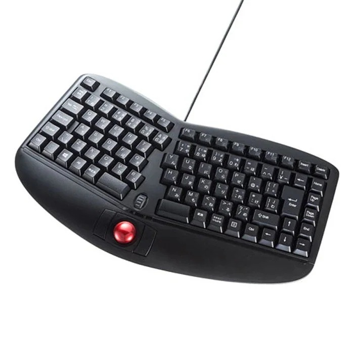 エルゴノミクスキーボード トラックボール付き SKB-ERG5BK ブラック