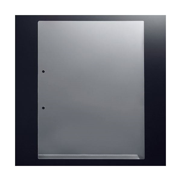 (まとめ)G-Aim 2穴ホルダー マチなしA4タテ クリア YG-200 1セット(100枚:10枚10パック) 2セット