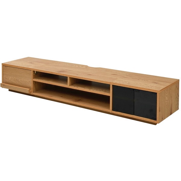 JKプラン FTV-LOWSET-GDNA ナチュラル [テレビ台 ロータイプ(ガラス扉引き出し)] メーカー直送