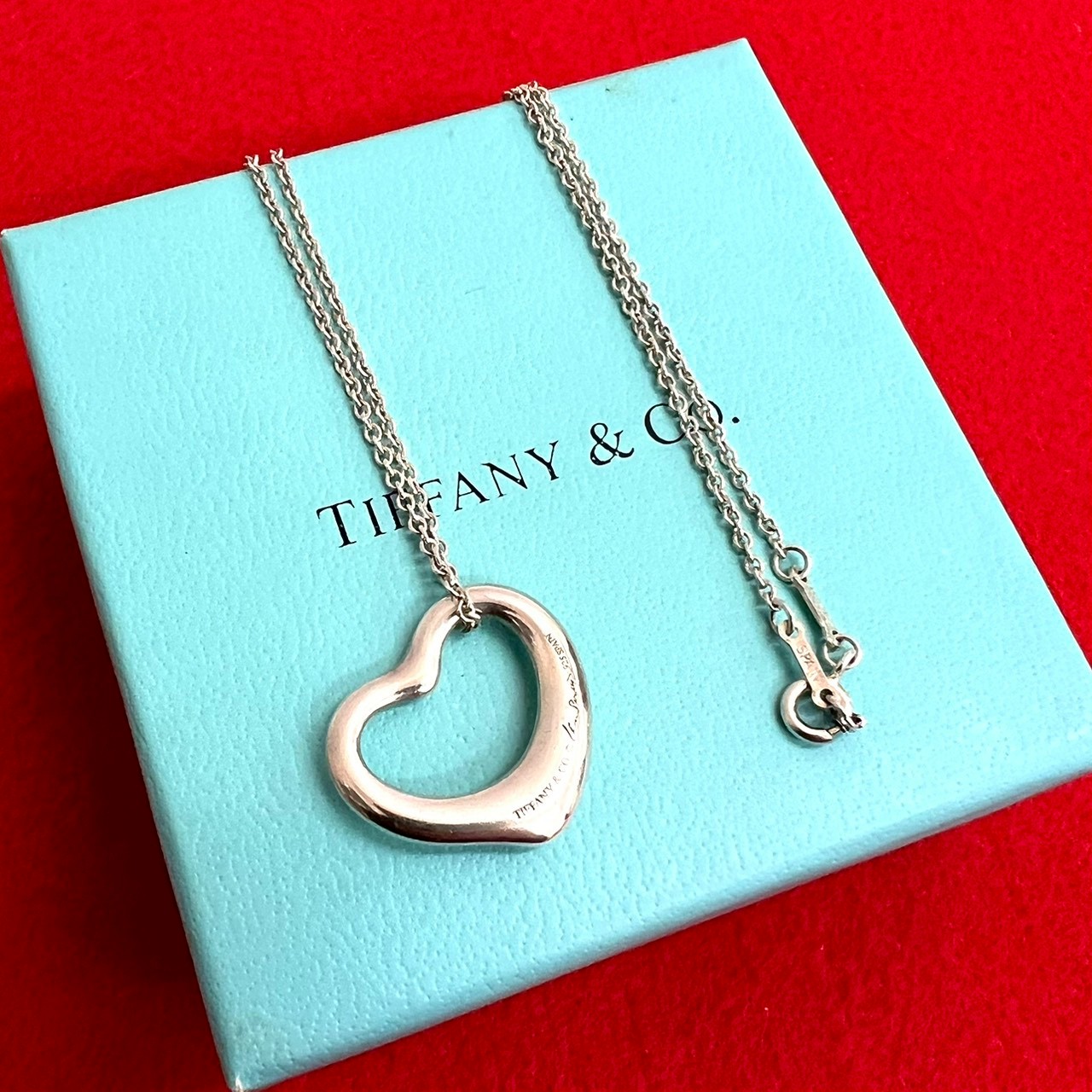 オープンハートネックレス シルバー925 シルバー 2075b