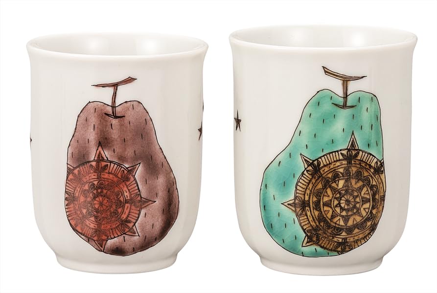 ナカマル『九谷焼』組湯呑 ラフランス K9-781