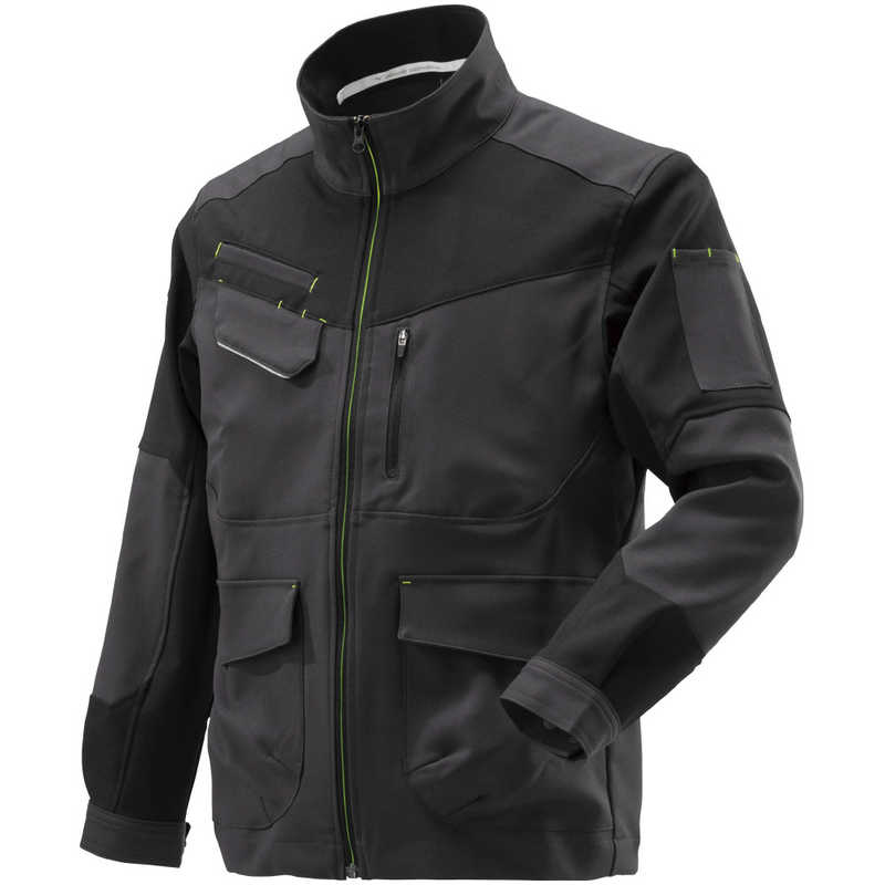 ミズノ　ワークジャケット(通年向け) ［ユニセックス］ 08：チャコール×ブラック 4XLサイズ　F2JE119408-4XL-8